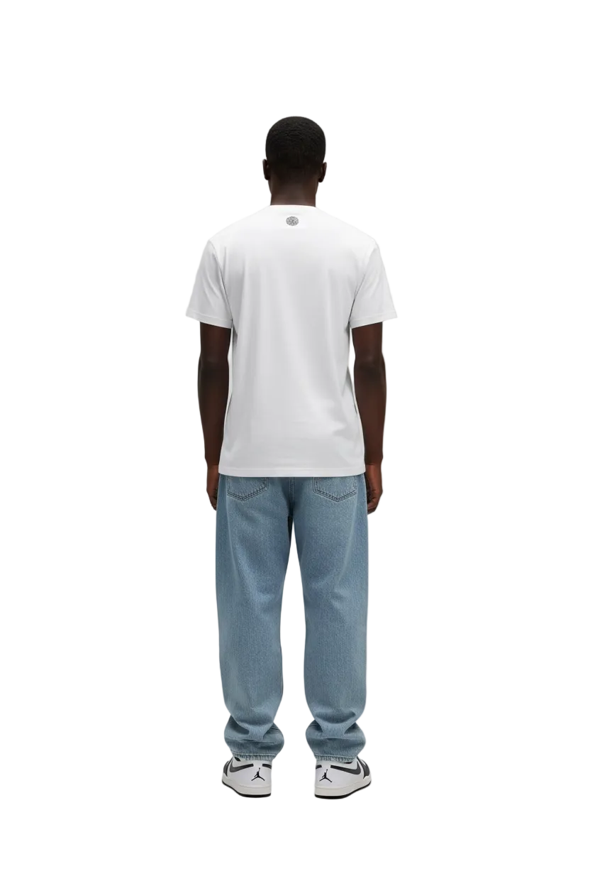 FEARLESS LION OVERSIZED GRAPHIC TEE - WHITE